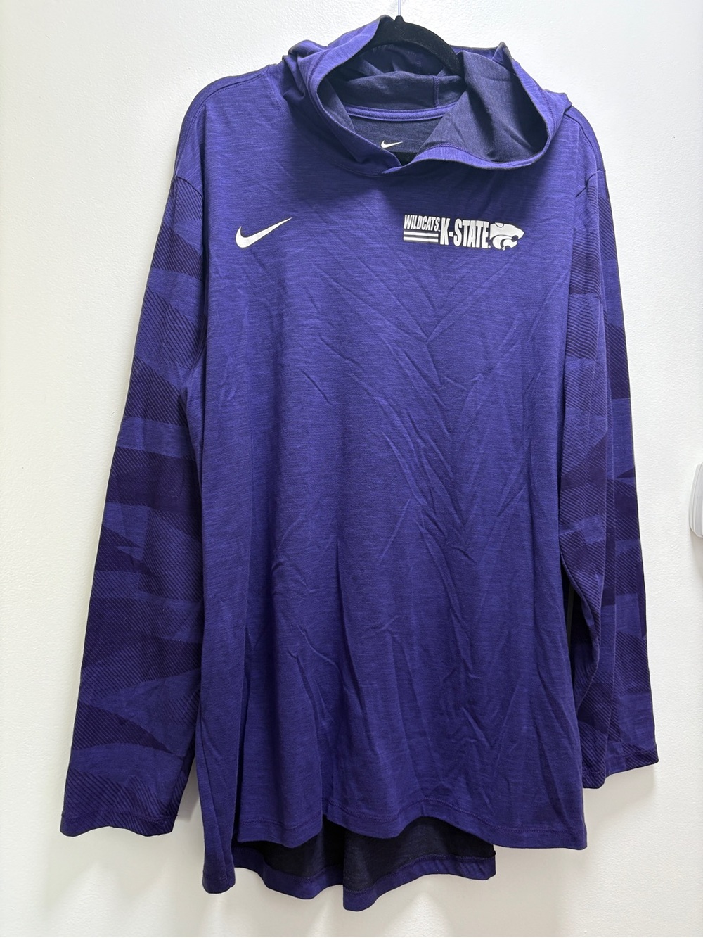 Nike K-State Purple Pullover Hoodie Long-Sleeve Shirt - Wildcats- Game Day
